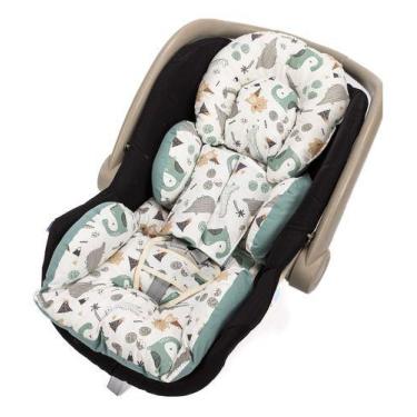 Imagem de Capa colchão para Bebê Conforto fofinho - Dolce Affetto, dino verde