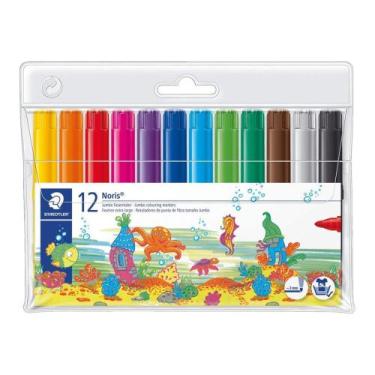 Imagem de Estojo Caneta Hidrocor Staedtler Jumbo Noris Club 12cores