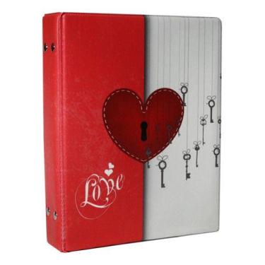 Imagem de Álbum Capa Casamento Love Coração Vermelho 500 Fotos 10x15 - Pink Days