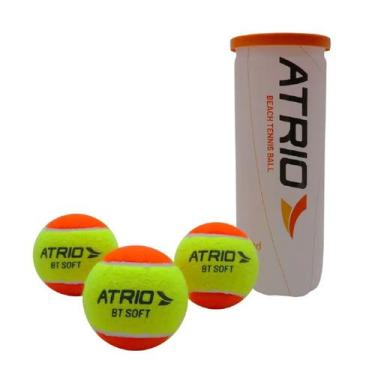 Imagem de Kit 3 Bolas de Beach Tennis ITF Soft Atrio - ES446, UNICO, Amarelo