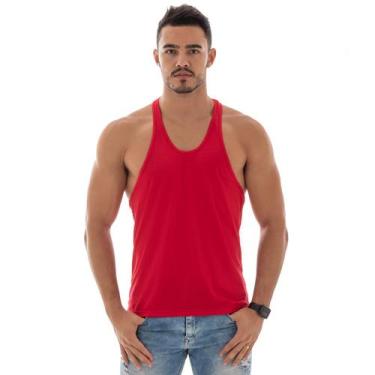 Imagem de Camiseta Regata Cavada Masculina Treino Academia Fitness Lisa - Duchic