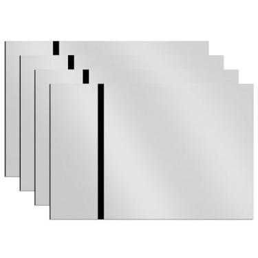 Imagem de Oubit Folha de plástico ABS de duas cores com gravação a laser, 4 peças, folhas de plástico com gravação a laser em dois tons para crachá, etiqueta de escritório, produto artístico a laser, tamanho 30