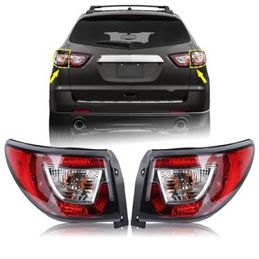 Imagem de KAMDKI 1 par de luz traseira LED de lanterna traseira compatível com CHEVY TRAVERSE 2013-2017 lado esquerdo do motorista e lado direito do passageiro com lâmpadas 84266019 23301756 GM2804112 84266020