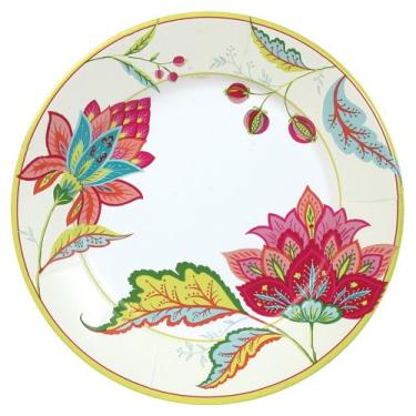 Imagem de Conjunto de 2 palampour da Entertaining with Caspari, conjunto de 16 pratos de salada de papel, marfim