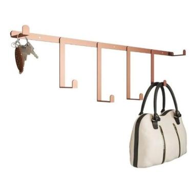 Imagem de Cabideiro de Porta e Parede de Metal com Quatro Ganchos Cabide de Pare