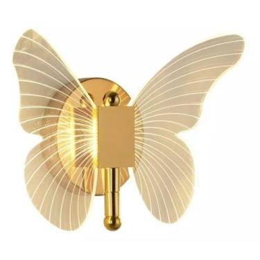 Imagem de Arandela Borboleta Dourada Minimalista 10W Bivolt - NEOTRON