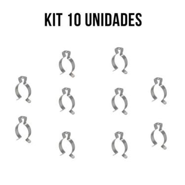 Imagem de KIT 10 Abraçadeiras Lâmpada Tubular T8 LED Fluorescente Aço - LED Forc