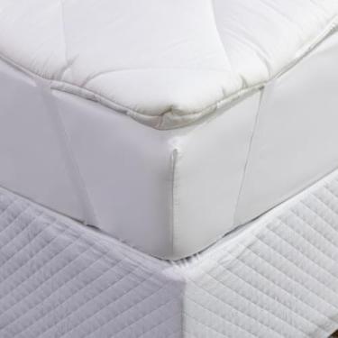 Imagem de Pillow Top Solteiro Micro Percal 400 Fios Acolchoado Extra Macio Enchimento Superior Para Colchão