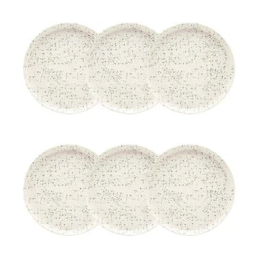 Imagem de Conjunto De Pratos De Sobremesa 06 Peças Flat Chuvisco Oxford