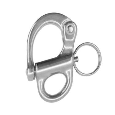 Imagem de Engate Rápido Manilha Fixa 51mm em Aço Inox com Trava - Barco Novo