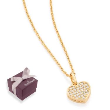 Imagem de Colar Feminino Presente De Aniversário Feminino Rommanel Com Coração C