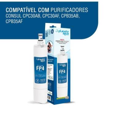 Imagem de Kit 2 Unidades Refil Filtro Planeta Água FP4 Compatível Purificador Co