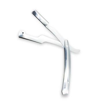 Imagem de Navalhete Barbeiro Cabo de Aço Inox Barbear Profissional - Arte Seduçã