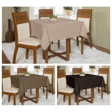 Imagem de Kit 3 Toalhas De Mesa Oxford 1,45x1,45 Quadrada Várias Cores Buffet - 
