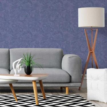 Imagem de Papel de Parede Adesivo Floral Indiano Azul N05256 R 0,58x3M - Adesivo