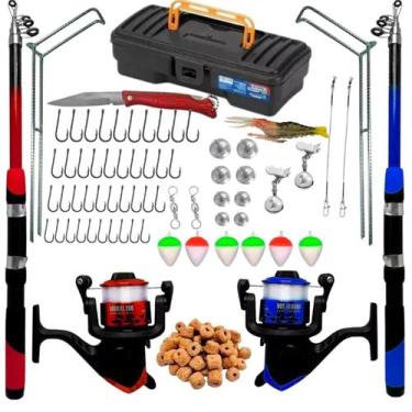 Imagem de Kit Pesca Vara 1,70m + Molinete C/ Linha E Acessórios  - Summer
