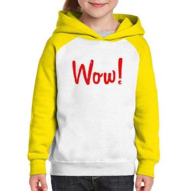 Imagem de Moletom Infantil Wow! - Foca na Moda, Branco, Amarelo, 14