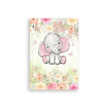 Imagem de Painel De Festa Vertical 1,50 x 2,20 -  Elefantinha Jardim Rosa com Ve