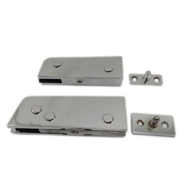 Imagem de Kit dobradiças para porta de vidro pivotante blindex - sistema inverti