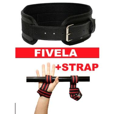 Imagem de Cinturão + strap fita kit academia musculação Exercício Funcional puxa