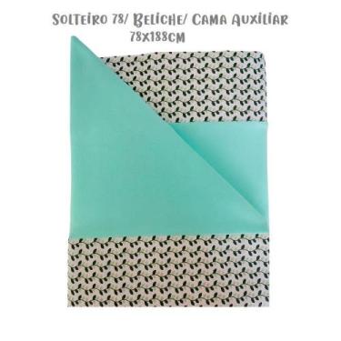 Imagem de Jogo de Lençol 3 Peças Solteiro 78 Beliche Folhas Verde Malha Verde Ar