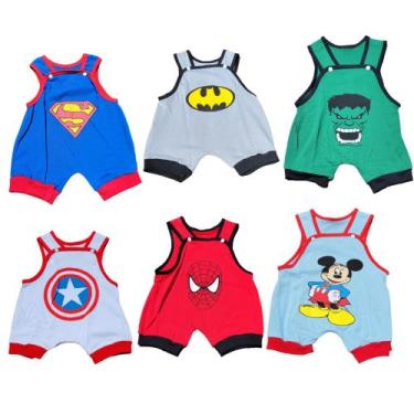 Imagem de Jardineira / macacão para bebe recém nascido 100% algodão tamanho 0 a 