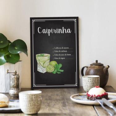 Imagem de Placa Decorativa MDF Receitas de Drink Caipirinha - Quartinhos