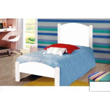 Imagem de Cama Solteiro Infantil Branca Com 2 Grades De Proteção - CAMAS VALINO 