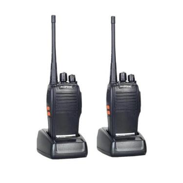Imagem de Kit 2 Radio Comunicador 777S Fone E Base Carregador - Rádio Comunicado