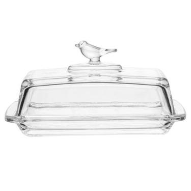 Imagem de Manteigueira de cristal Bird Wolff 18x10x9