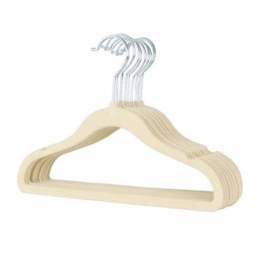 Imagem de Cabide de Veludo Infantil 30cm Bege - 10 pecas - LOLADECOR
