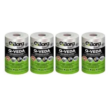 Imagem de Kit 4 Fita Asfáltica 15cm x 10m Aluminizada Adesiva Reparos Multiúso A