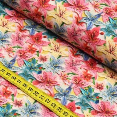 Imagem de Tecido Estampado Para Patchwork - Honey Flower 5 (0,50x1,50) - Fabrica