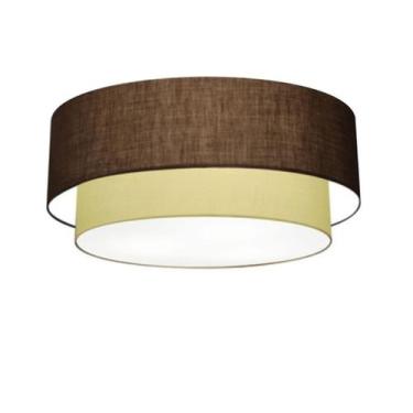 Imagem de Plafon Duplo Cilíndrico Vivare Md-3064 Cúpula em Tecido 70x60cm - Bivo
