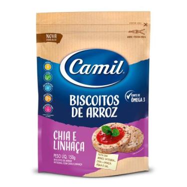 Imagem de Biscoito de Arroz Integral Camil com Chia e Linhaça 150g