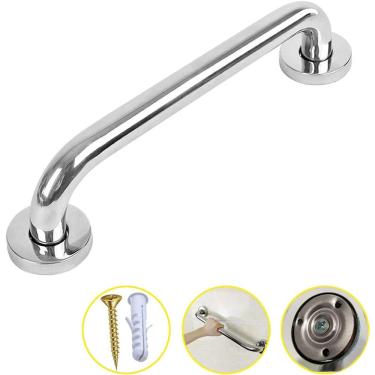 Imagem de Alça Suporte Deficiente Idoso Barra Apoio Inox Banheiro 30cm