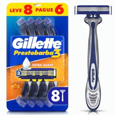 Imagem de Aparelho de Barbear Descartável Gillette Prestobarba3 Leve 8 Pague 6