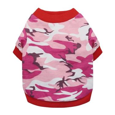 Imagem de DOTEYAYP Camiseta camuflada para cães pequenos para meninos e meninas e gatos (GG, rosa)