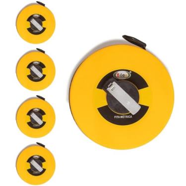 Imagem de Kit 5 Trena Fita Métrica 20 Metros Fibra de Vidro Profissional