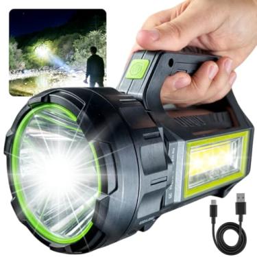 Imagem de Lanterna Holofote Led T6 Super Potente 7 Modos com Foco Ajustável e Função Multifuncional Ideal para Camping e Emergências