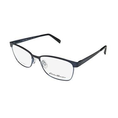 Imagem de Eddie Bauer 32204 Óculos ovais femininos/femininos com dobradiças de mola de aro completo (53-15-135, azul), Azul, 53-15-135