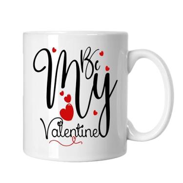 Imagem de SpreadPassion Caneca de café Be My Valentine, presentes para namorado e namorada, ideia de presentes de dia dos namorados, presente para o amante dos namorados, presente para marido e esposa, ideia de