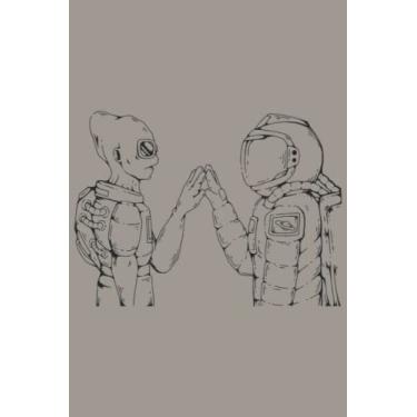 Imagem de Alien Notebook: Pebbled Path Grey Matte Finish Lined Journal, 120 Pages, 6 x 9, Gift For Thinkers, List Makers and Doers (Alien Journal)