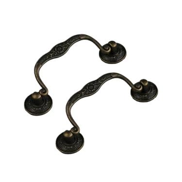 Imagem de Puxador de gaveta antigo, puxadores de porta, puxadores de gaveta, alça de liga de mobília, puxadores de armário vintage, puxador retrô (2, tipo 11)