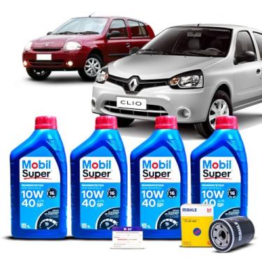 Imagem de Kit Troca de Oleo 10w40 e Filtro Clio 1.0 16v 1999 a 2016