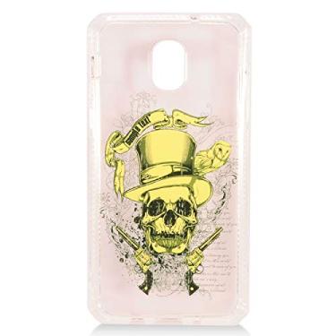 Imagem de Para Samsung Galaxy J7 (2018), J7 Refine, J7 Star, J7V 2ª geração SM-J737 - Capa amortecedora de TPU flexível com imagem fina - Caveira/armas