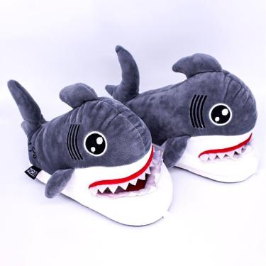 Imagem de Pantufa 3D Tubarão Baby Shark Calçado Com Solado Borracha