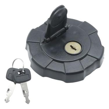 Imagem de Vkinman RD411-51122 Tampa do tanque de combustível diesel da escavadeira com chaves, substituição para mini escavadeira Kubota SVL75-2 SVL90-2 SVL95-2 KX41-3 KX91-3S KX91-3S2