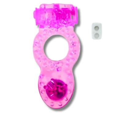 Imagem de Anel Peniano Duplo Vibratório com Pérola - Baterias Inclusas - Vibe - Sex Shop (Rosa)
