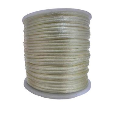 Imagem de Rolo Cordão Fio De Cetim Seda Rabo De Rato 1mm 50m - ArtePunto, Amarel